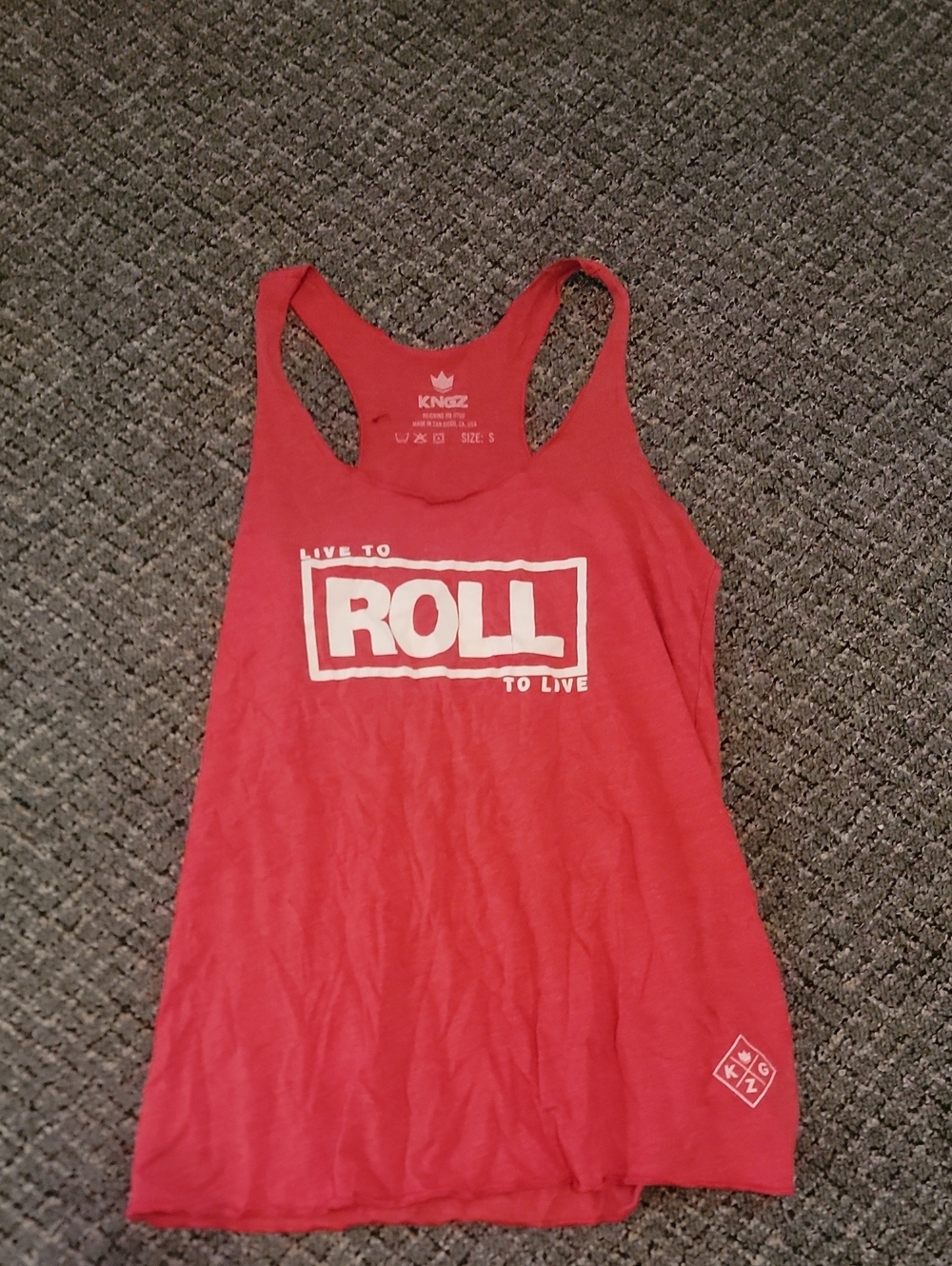 🍍3 For 15🍍Live to Roll Women's Red Racerback Tank by Kingz
